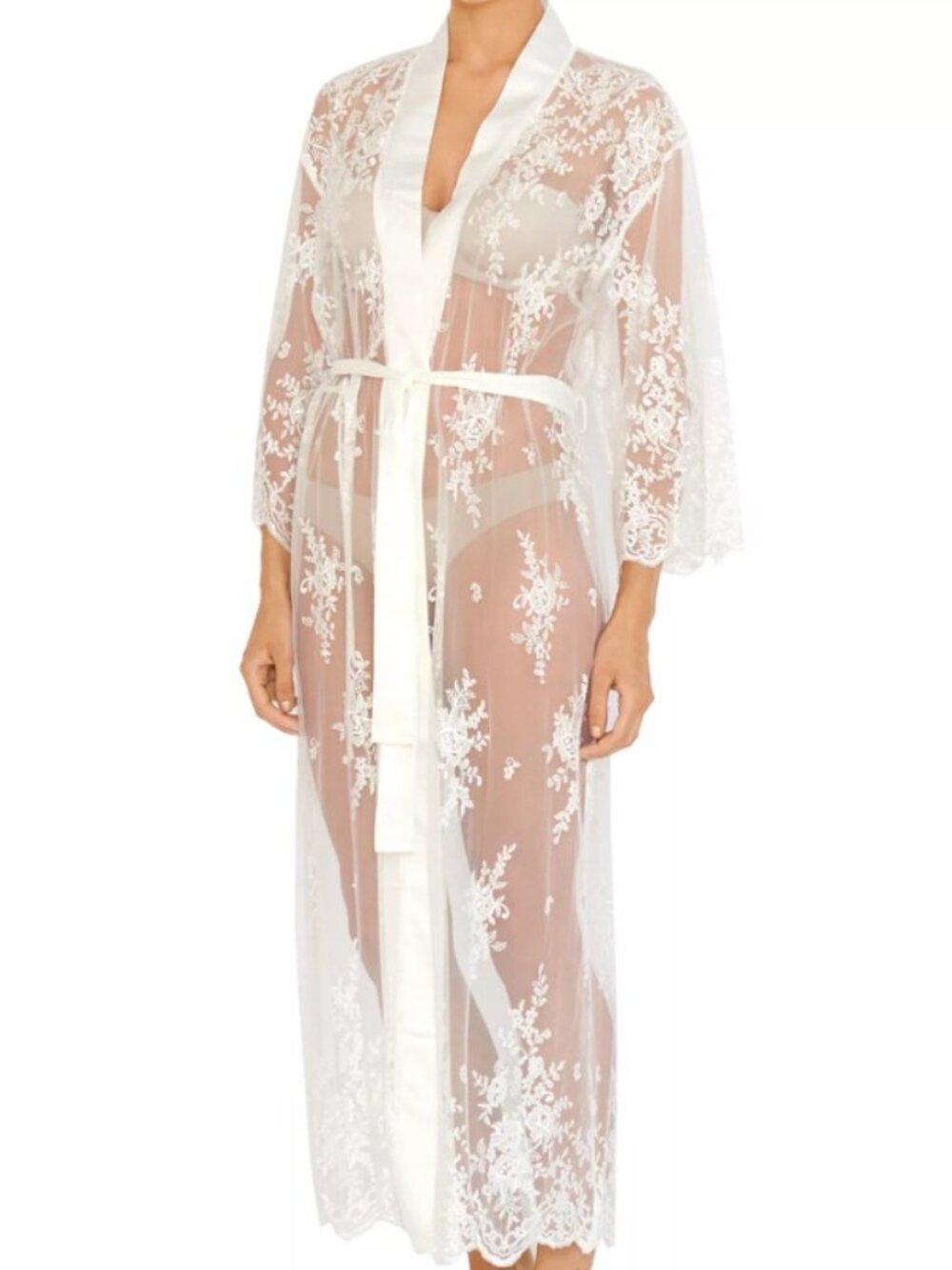 Rya XS / S Robe Collection Darling Lace Ivory Kimono New NWT $148